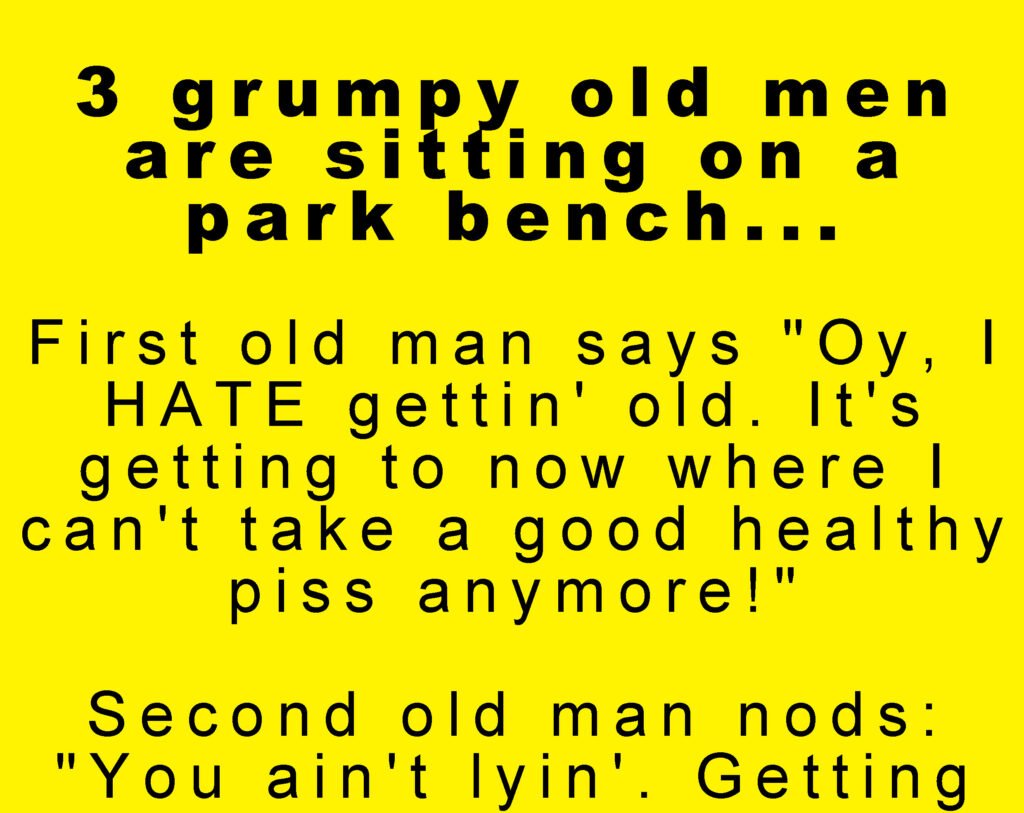 Grumpy Old Man on a bench