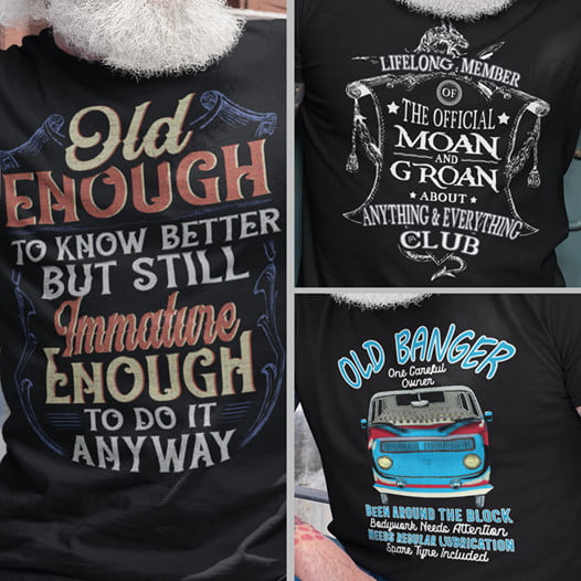 Grumpy Old Man and Woman Club T Shirts