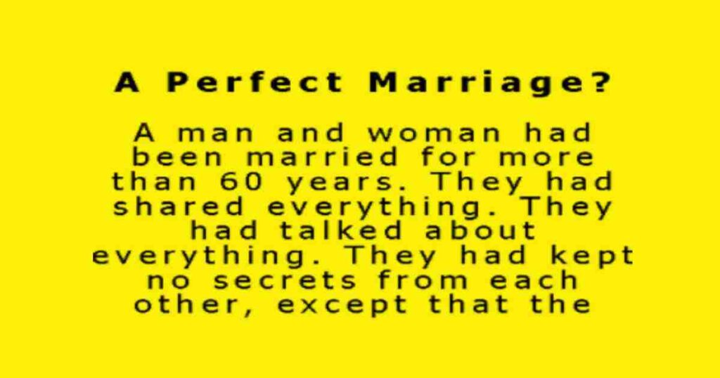 Funny Jokes - A perfect Marriage - By the Grumpy Old Folk