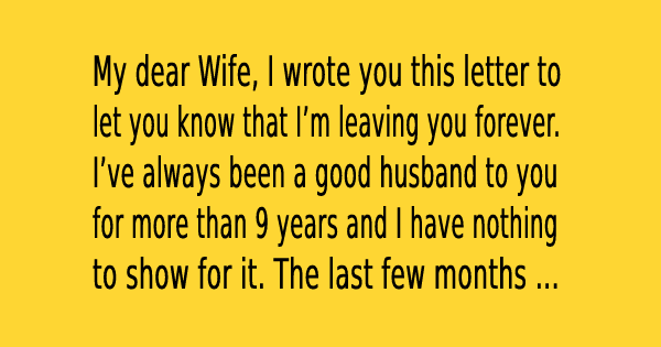 Best divorce letter ever - Funny Jokes